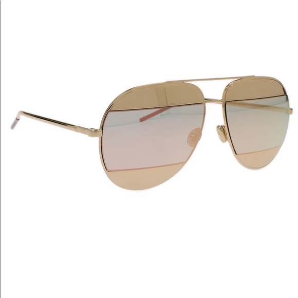 Dior 181035 Women CD SPLIT1 59 Gold/Silver Sunglasses 59mm - Picture 3 of 4